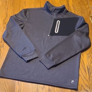 Fila Sport Quarter-Zip Pullover in Dark Gray - Mens Medium
